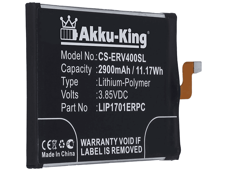 AKKU-KING Akku kompatibel 2900mAh 3.85 Sony mit Handy-Akku, Volt, LIP1701ERPC Li-Polymer