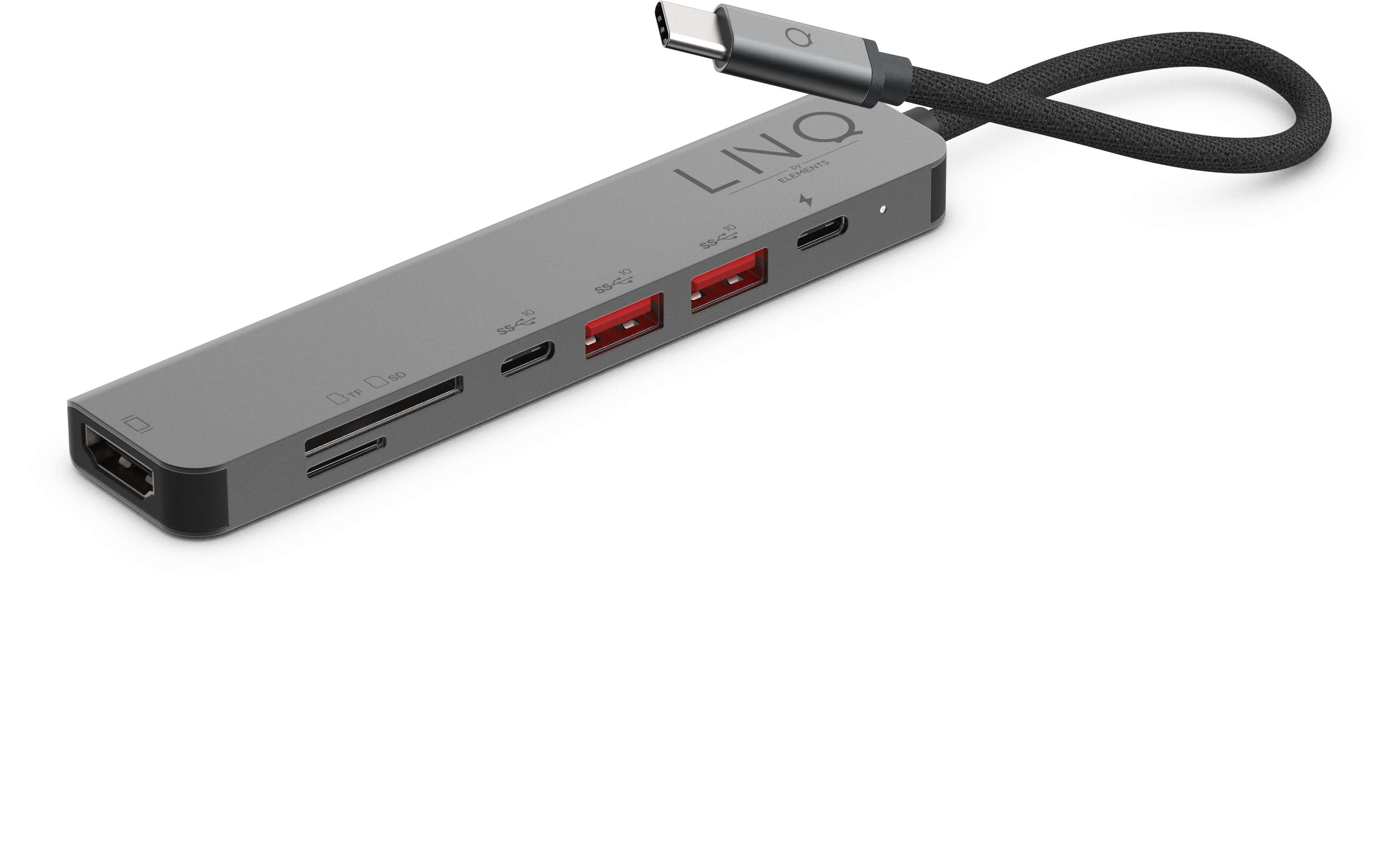 Pro, Grey 7in1 Hub, LINQ Black, USB-C