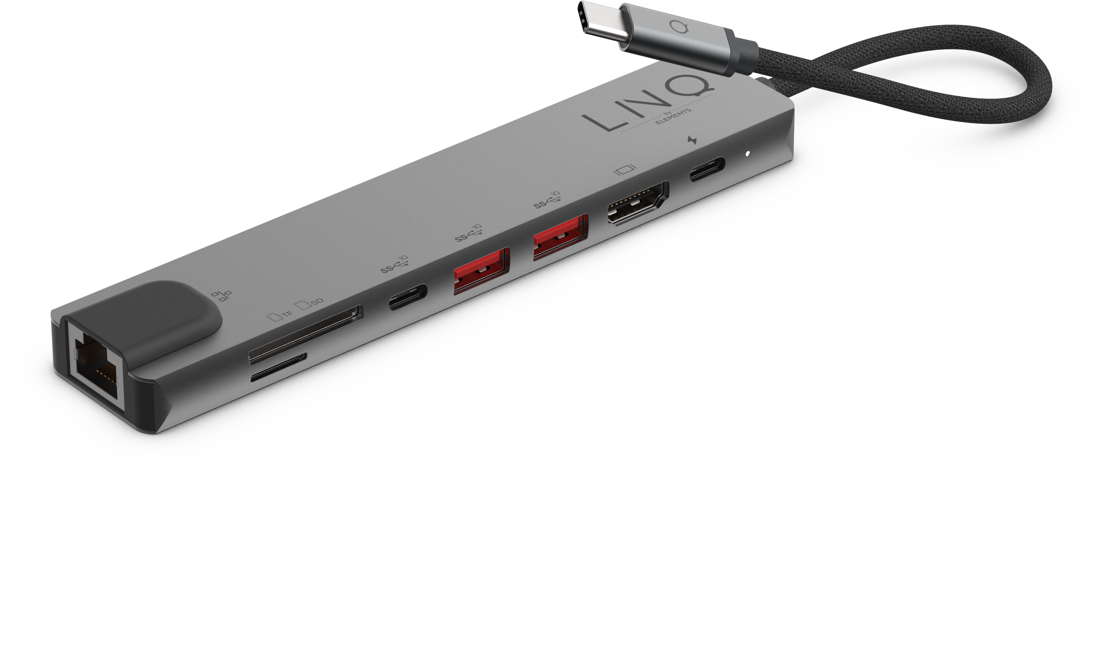 LINQ 8in1 Grey Pro, Black, Hub, USB-C