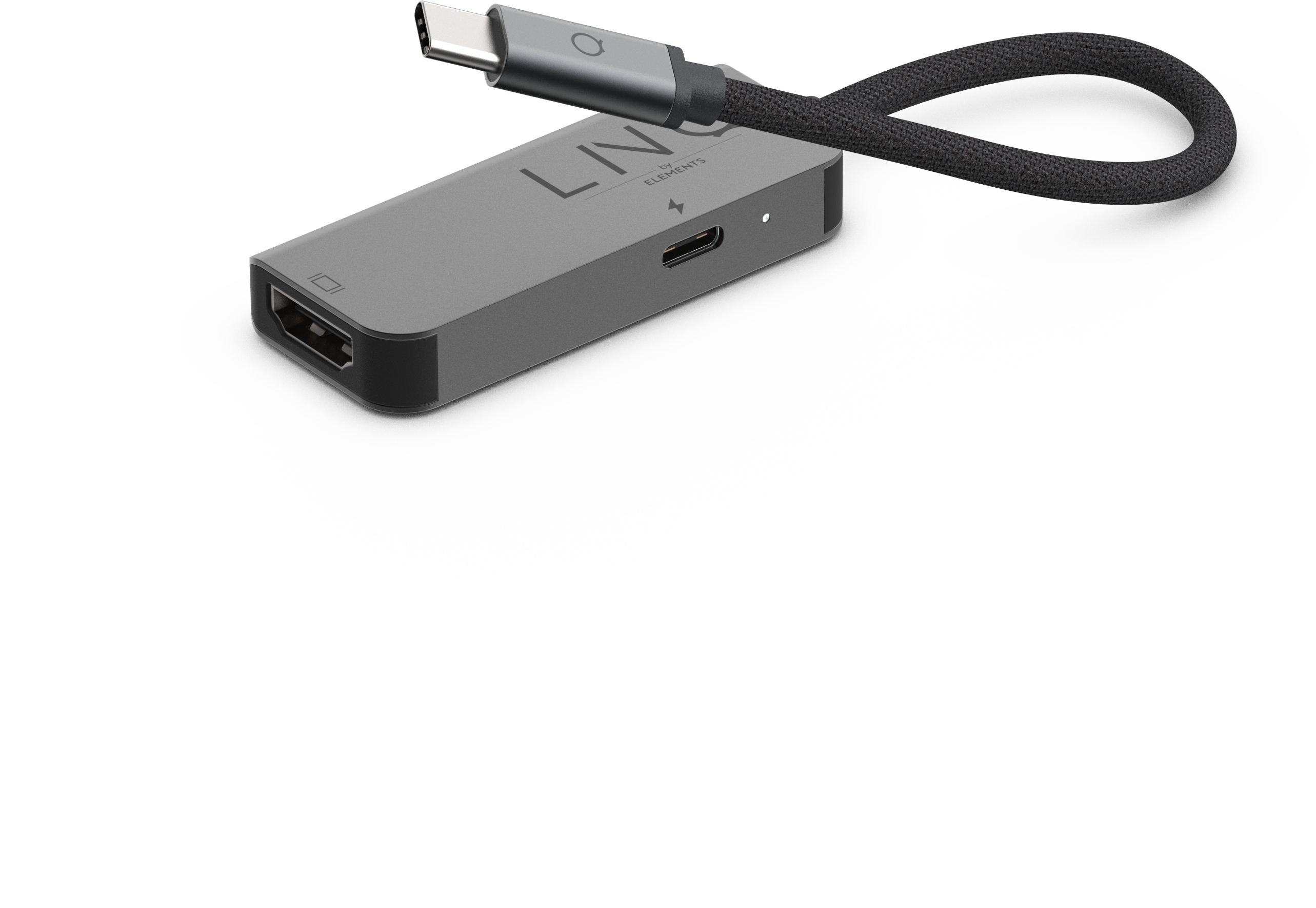 Black, LINQ USB-C Grey Hub, 2-in-1,