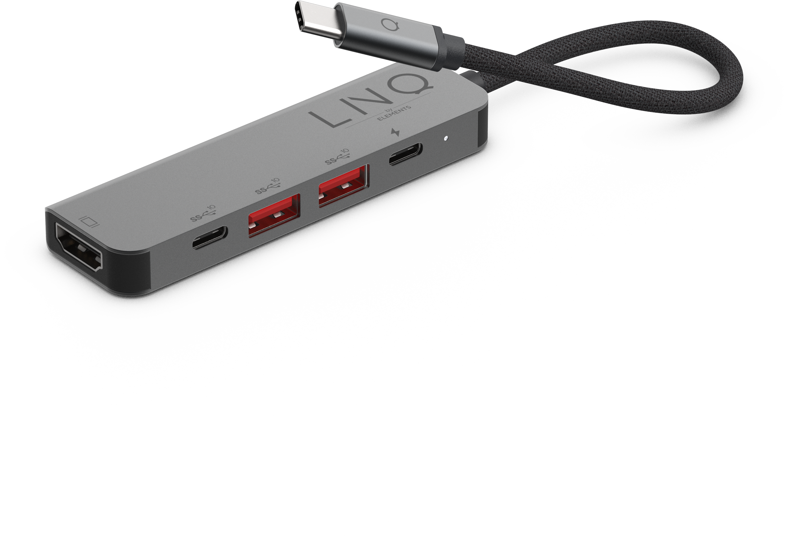 Hub, USB-C LINQ 5in1 Pro, Grey Black,