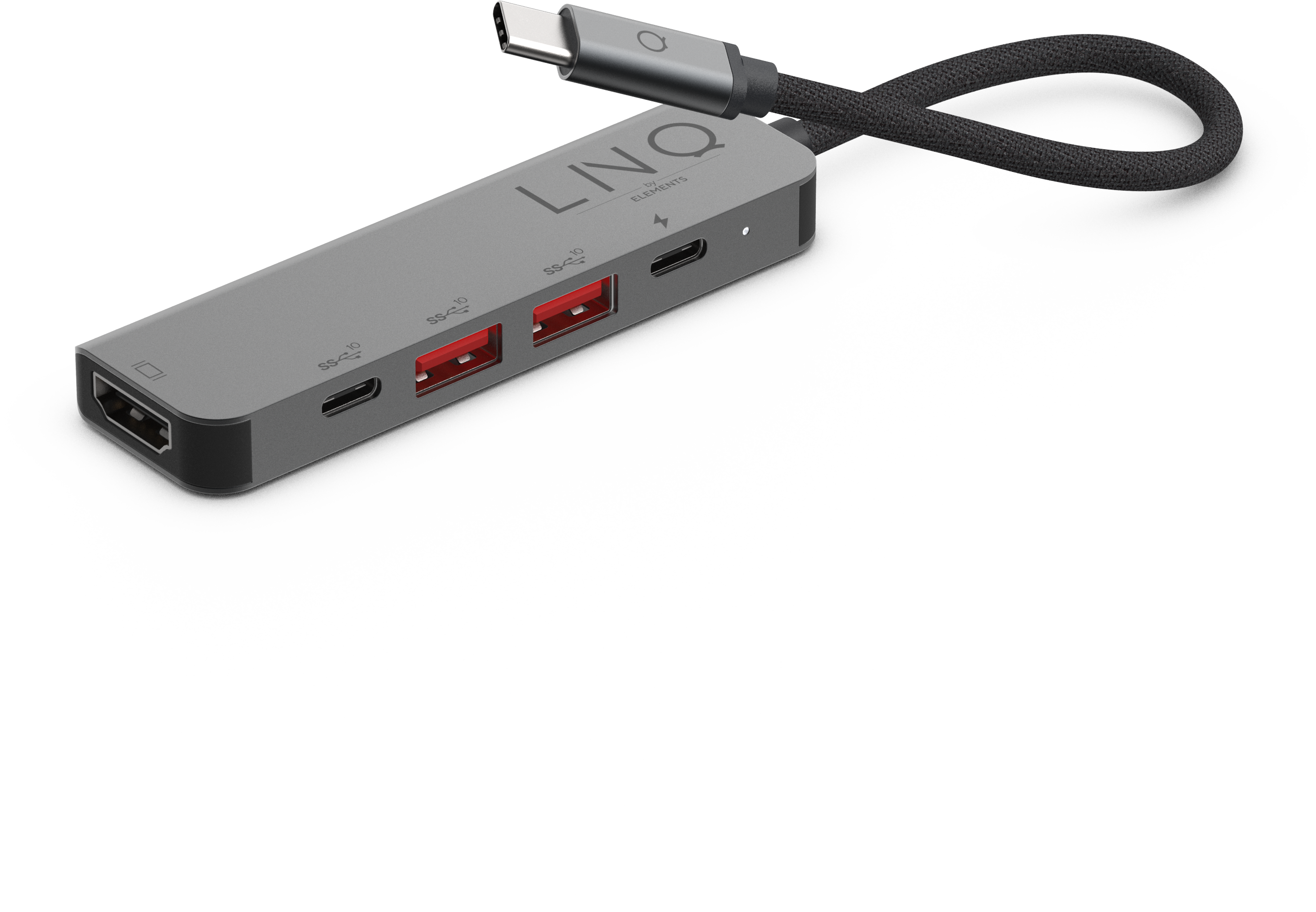 LINQ 5in1 Pro, USB-C Hub, Black, Grey