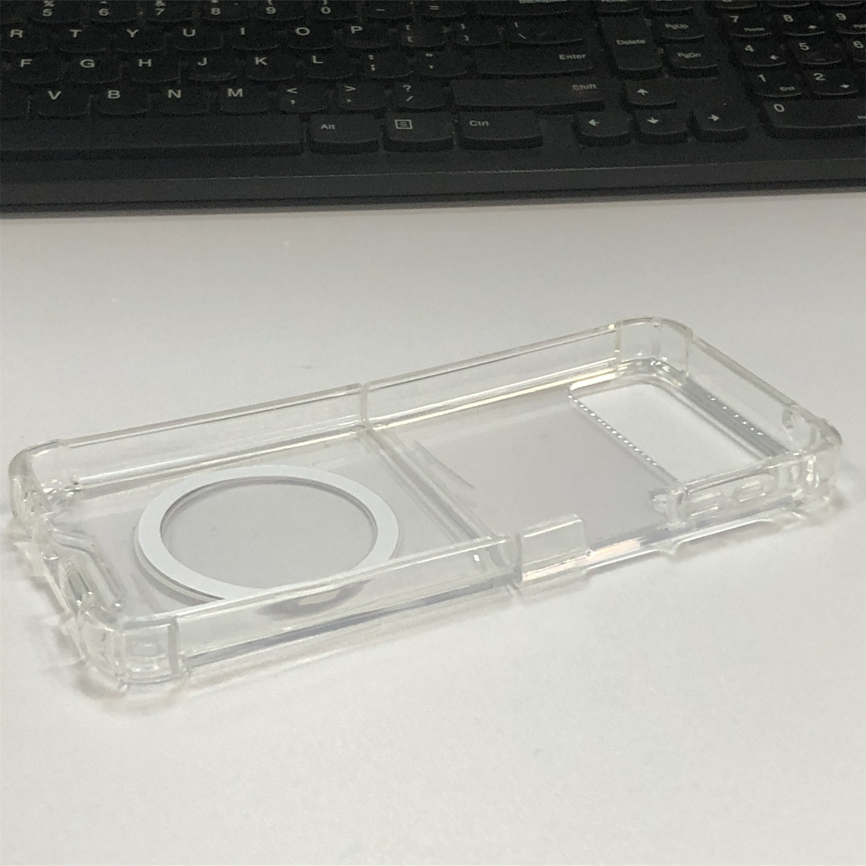 INF Unterstützung für kabelloses 3, Samsung, Handyhülle, Laden Galaxy Backcover, Z Transparent der Flip