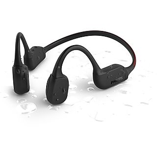Auriculares deportivos - PHILIPS TAA7607BK/00, Control remoto, Bluetooth, Negro