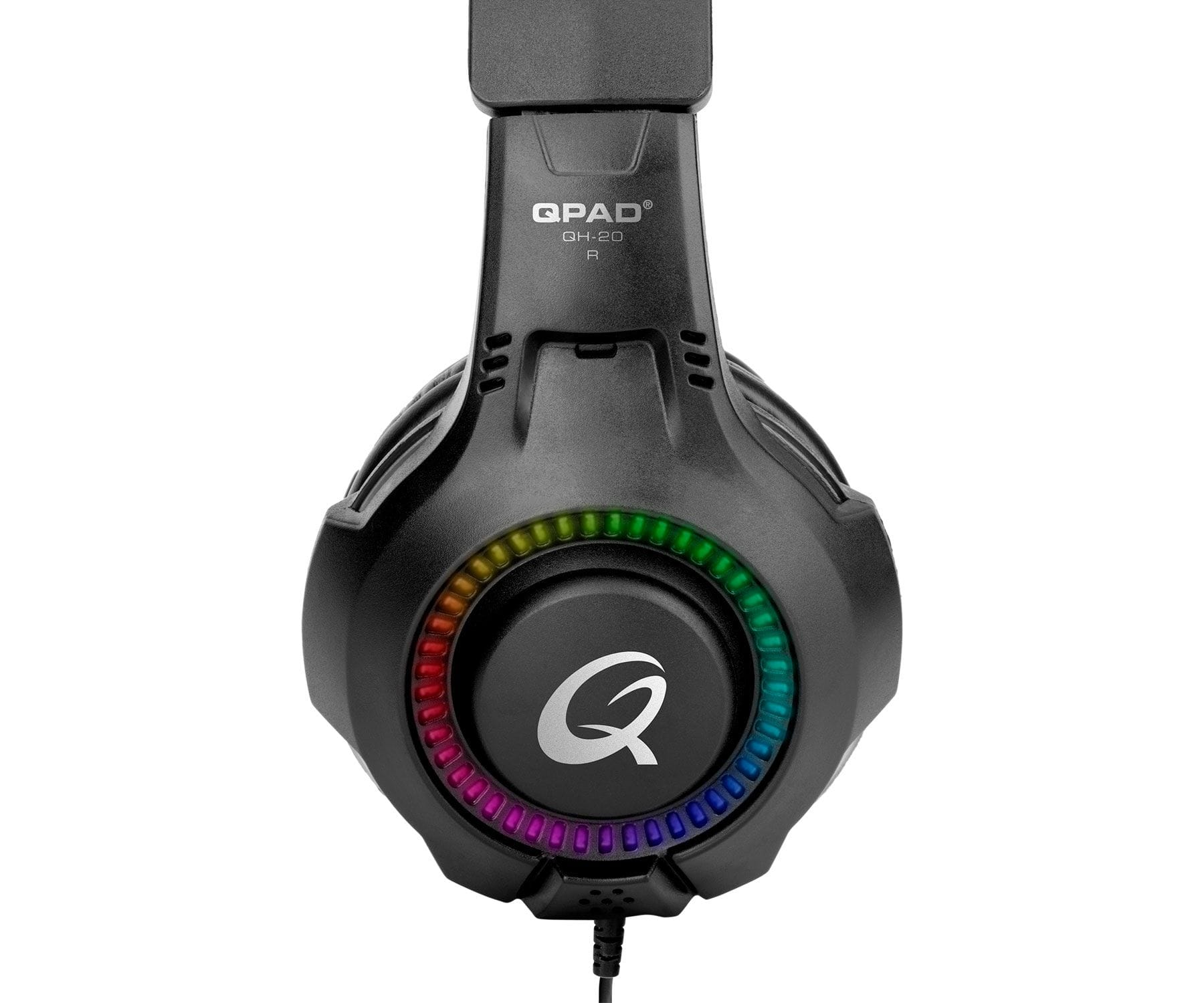 QPAD 9J.H3593.H20 Over-ear SCHWARZ, RGB QH-20 Gaming Schwarz Headset