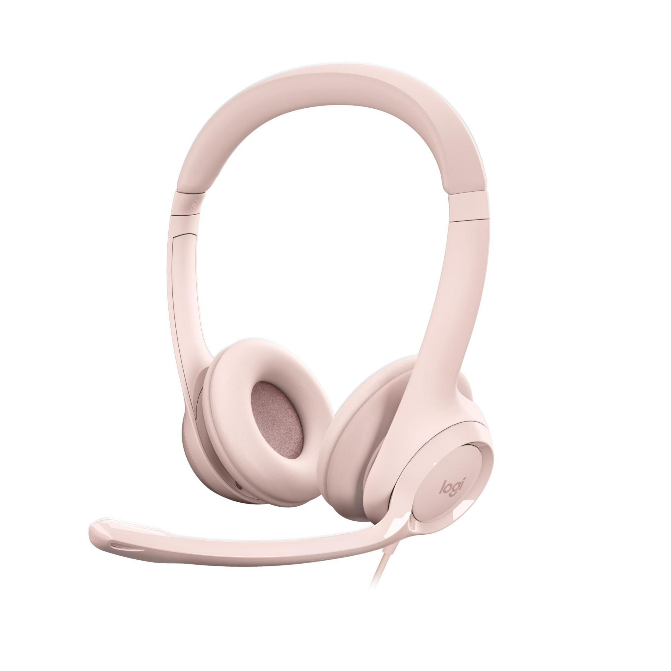LOGITECH H390 USB Mikrofonlu Kablolu Kulak Üstü Kulaklık Pembe