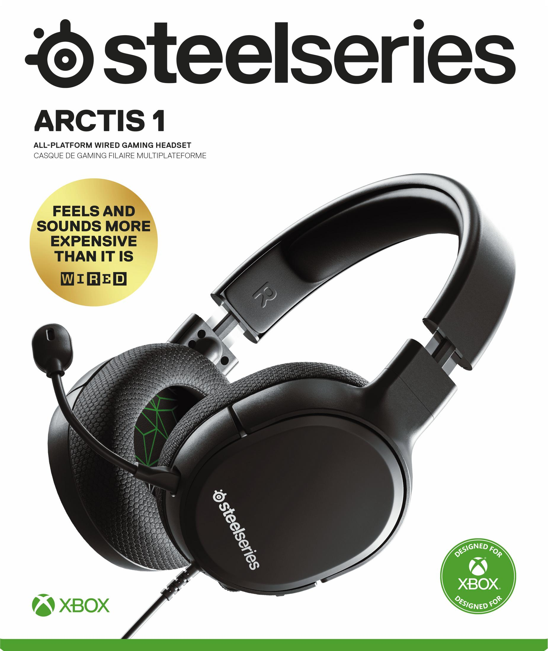 STEELSERIES 61429 ARCTIS 1 XBOX X, Schwarz SERIES Over-ear Gaming Headset