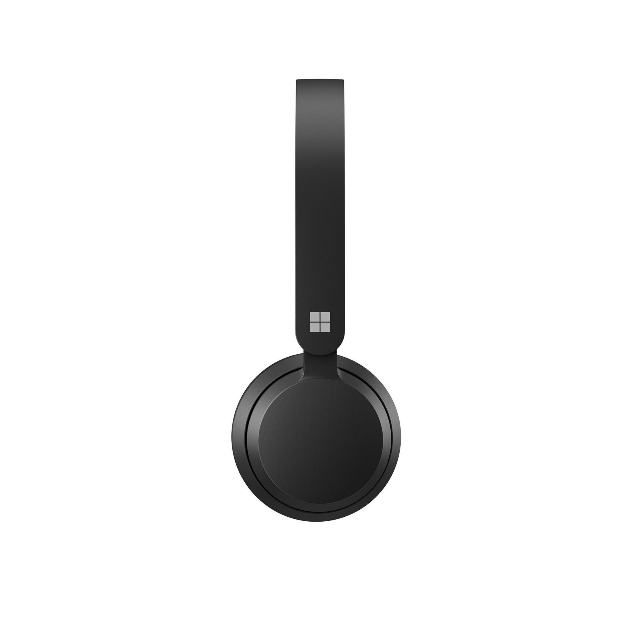 Cuffie nere, viste dall'alto. La fascia e i padiglioni auricolari sono ben visibili.