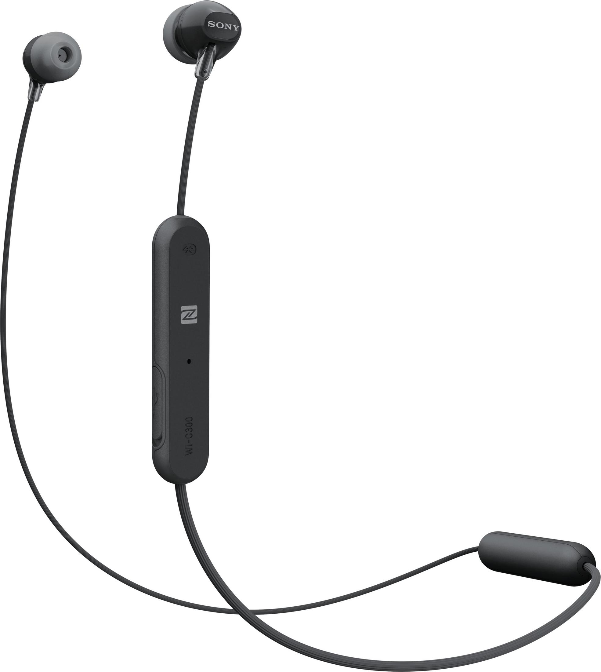 SONY WI-C 300 SCHWARZ, Kopfhörer Bluetooth B Schwarz In-ear