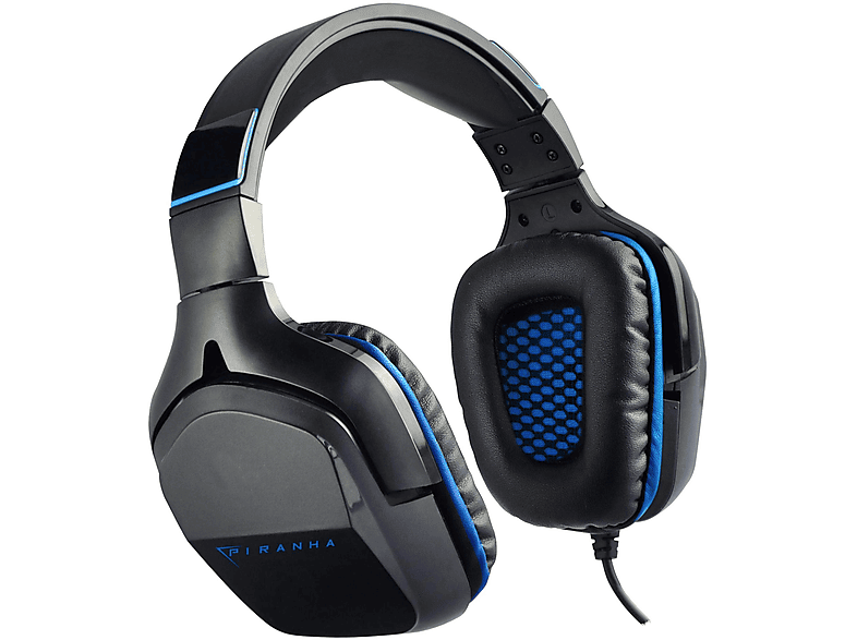 PIRANHA PI397079 HEADSET HP90 7.1, Over-ear Gaming Headset Schwarz/Blau | Headsets