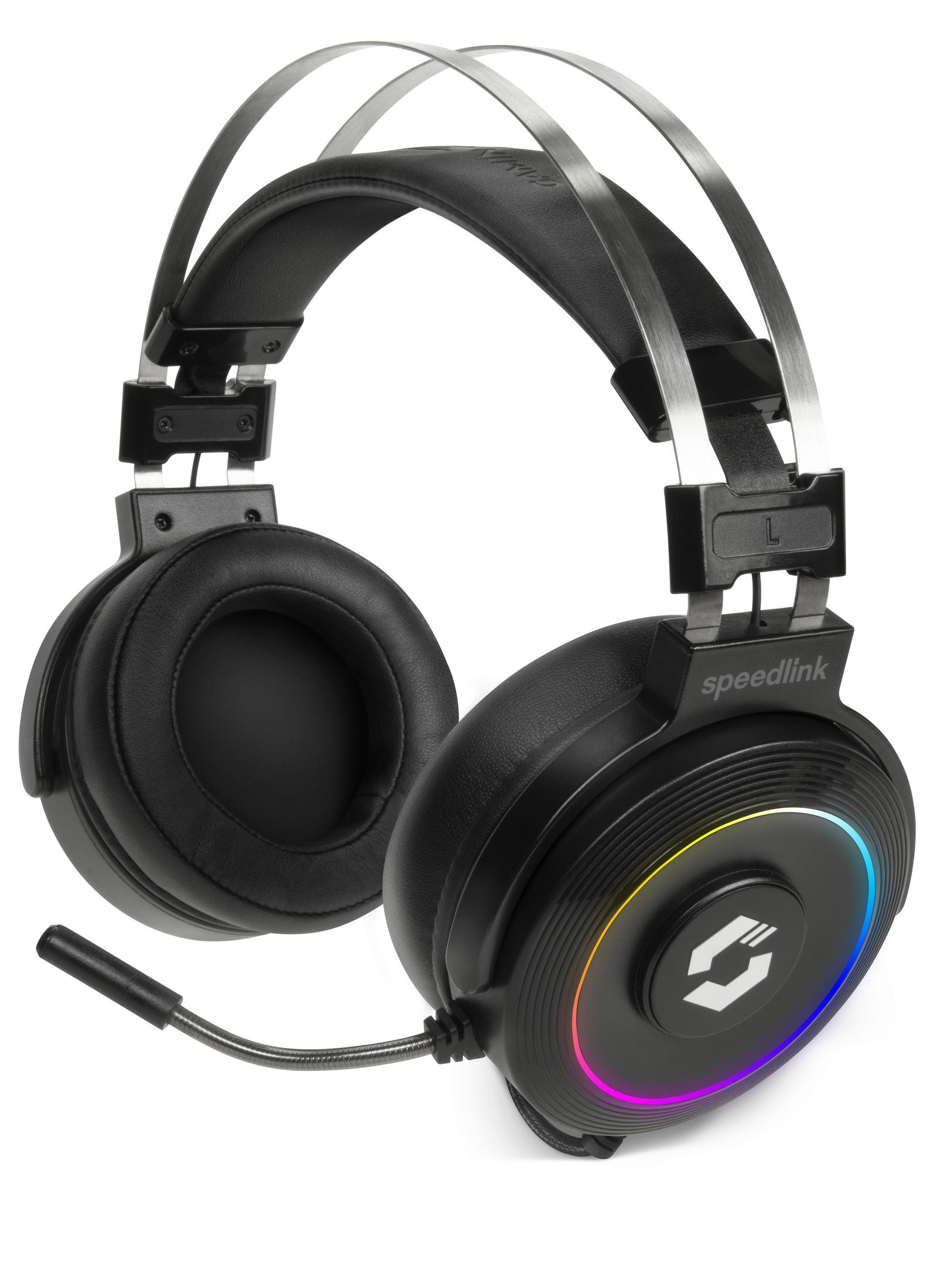 SPEEDLINK SL-860005-BK ORIOS RGB 7.1 HEADSET Gaming Over-ear GAMING BLACK, Headset Schwarz