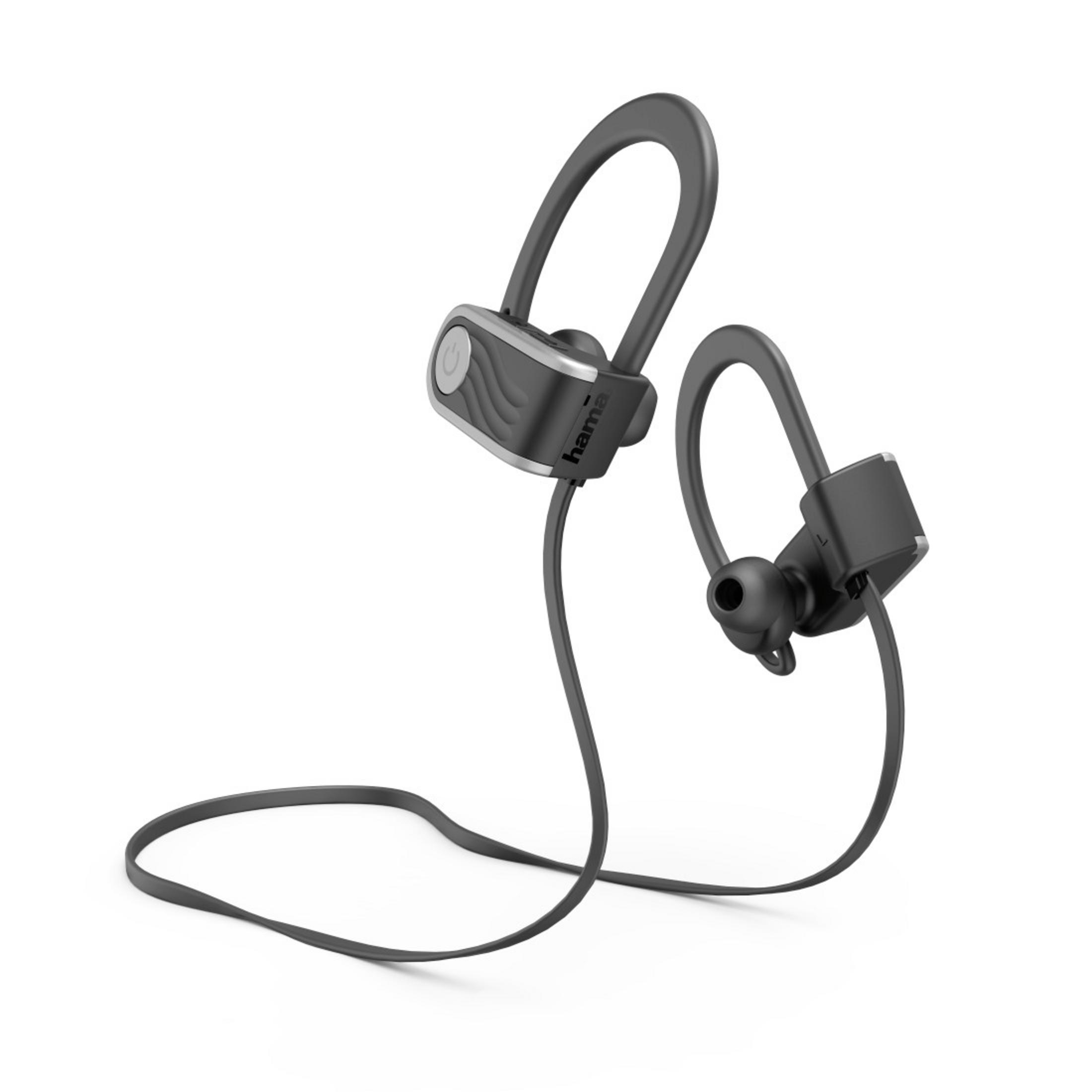 Schwarz/Silber Bluetooth HAMA VOICE STEREO INEAR 184053 Kopfhörer OH BT In-ear S.,