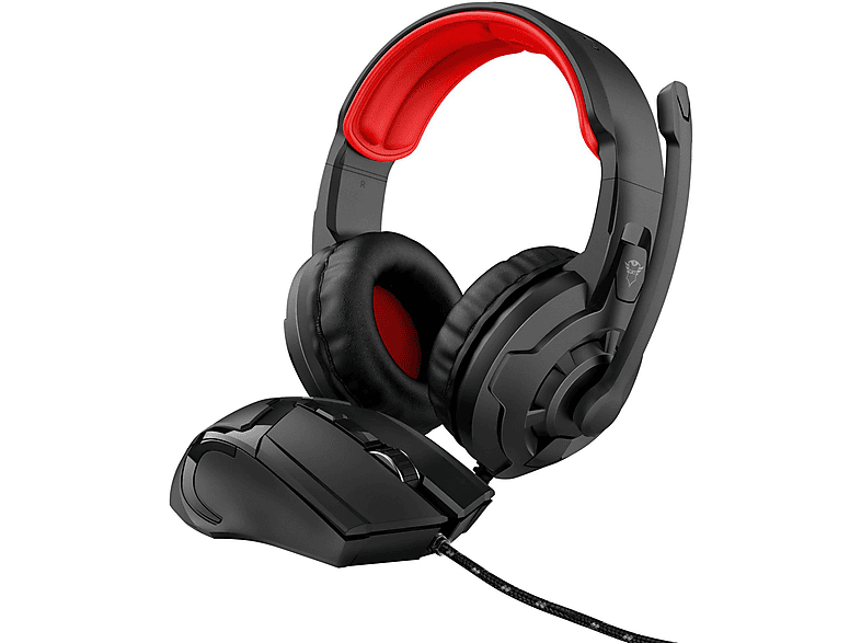 Gaming TRUST HEADSET Schwarz RAVIUS Maus & MOUSE, Headset und GXT Over-ear 785 24487