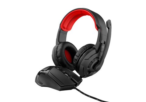 RAVIUS Over-ear HEADSET & und TRUST | Maus MOUSE, Schwarz 785 Headset 24487 Gaming SATURN GXT