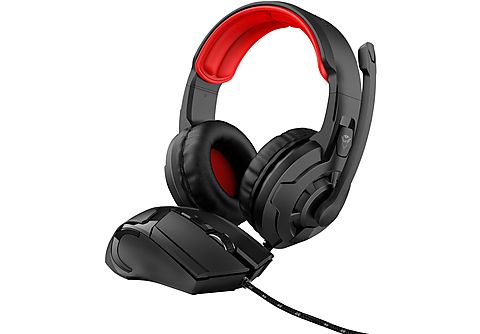 TRUST 24487 GXT 785 RAVIUS HEADSET & MOUSE, Over-ear Gaming Headset und  Maus Schwarz | SATURN