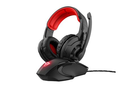 | 785 Over-ear GXT RAVIUS Gaming Maus SATURN 24487 HEADSET und TRUST MOUSE, & Schwarz Headset