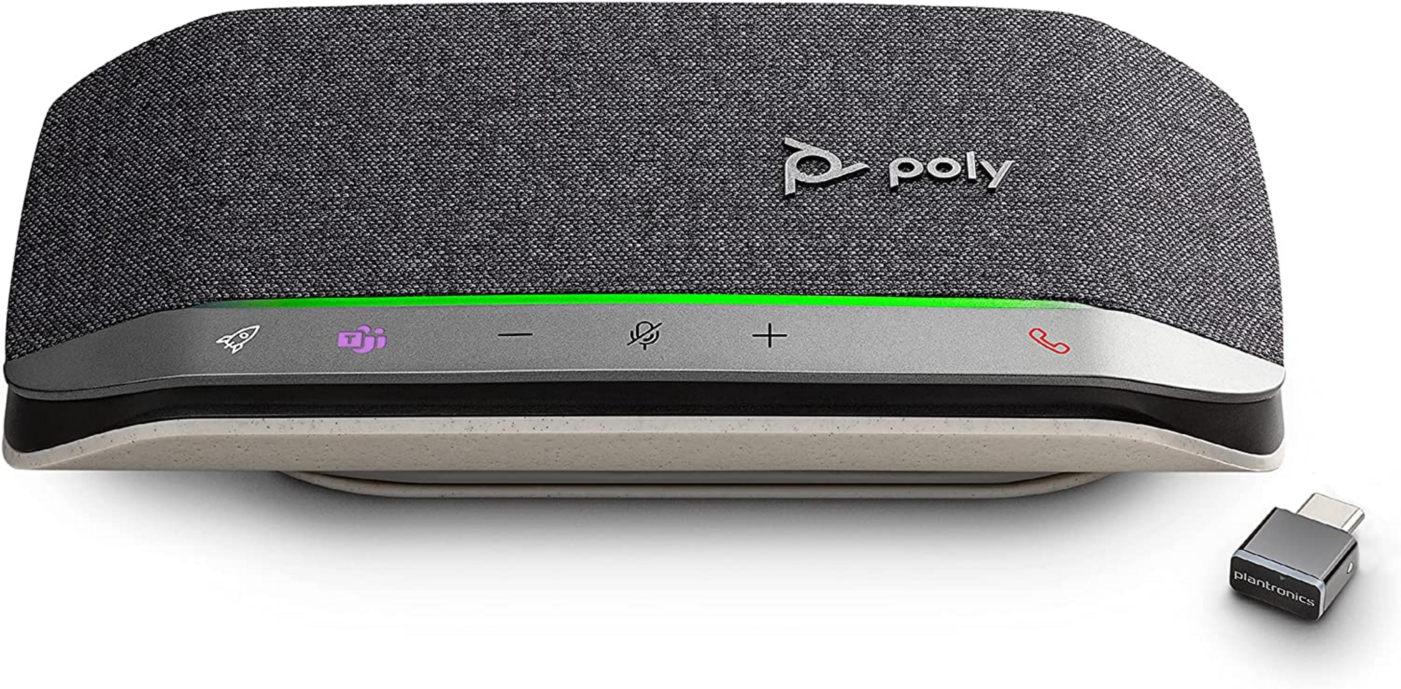 POLY 2-221458-099 SYNC 20+ WW/RETAIL, Grau Bluetooth Konferenzlautsprecher Kinnbügel TEAMS USB-A/C