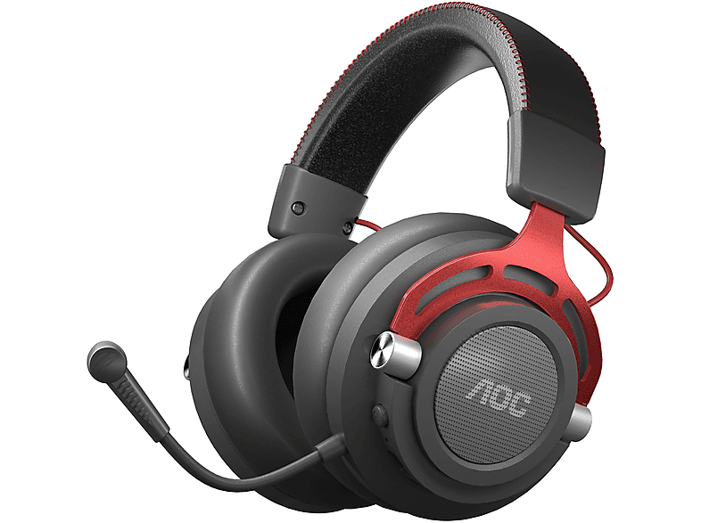 Super willkommen diesen Monat AOC GH401 WIRELESS + 3.5MM Grau/Rot Gaming GAMING CABLE Headset HEADSET, Over-ear Bluetooth