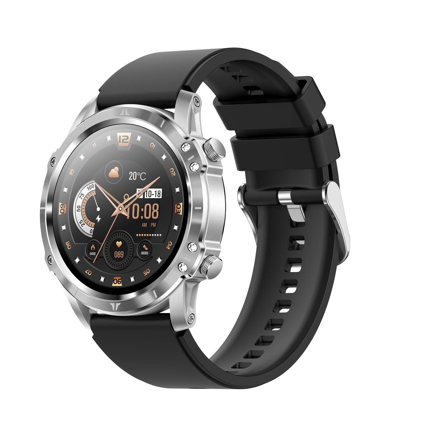 silber, silbern CARNEO Adventure HR+ Smartwatch,