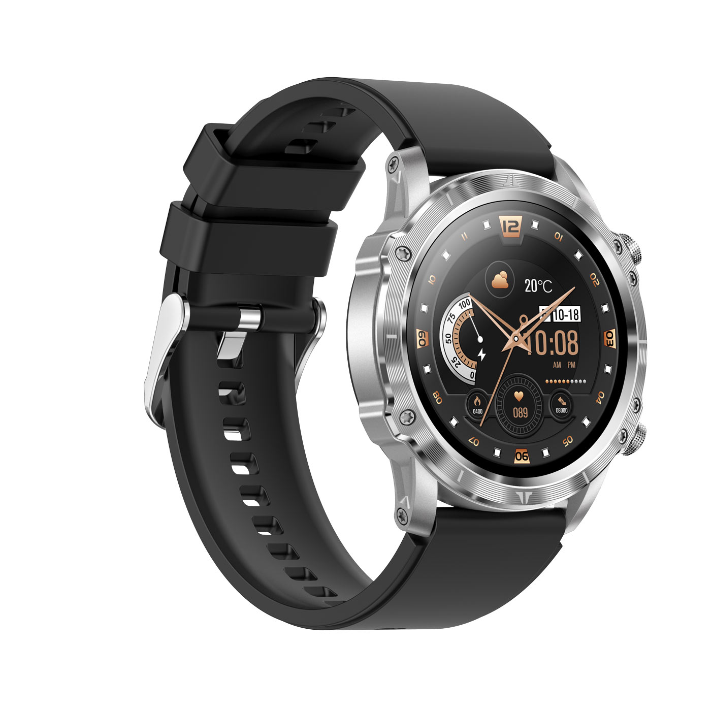 silber, silbern CARNEO Adventure HR+ Smartwatch,