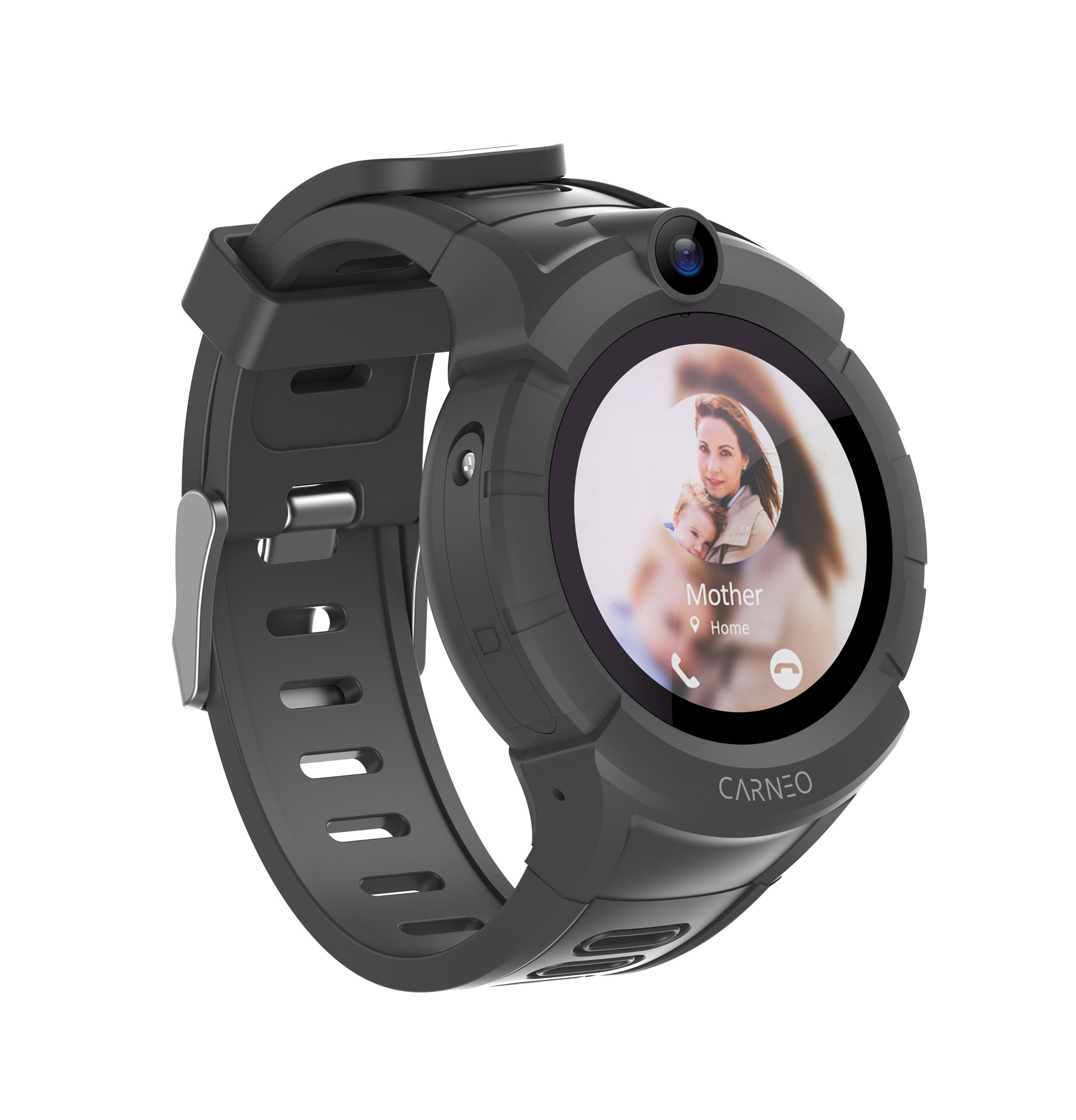 + black, mini CARNEO Smartwatch, GPS Guard Schwarz Kinder