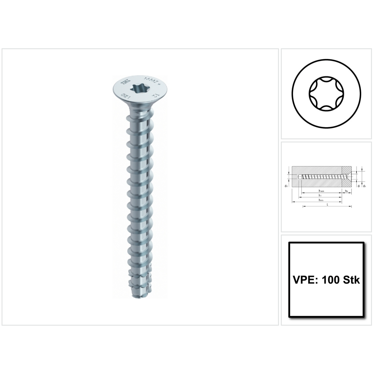 plus F Silber MULTI MONTI Schraubanker, HECO