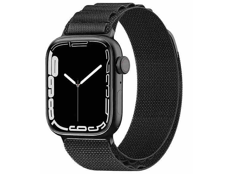 Ultra Schwarz 2 Band, Kunststoff Design Nylon 1 Watch 49 + / Ersatzarmband, mm, Apple, Sport WIGENTO