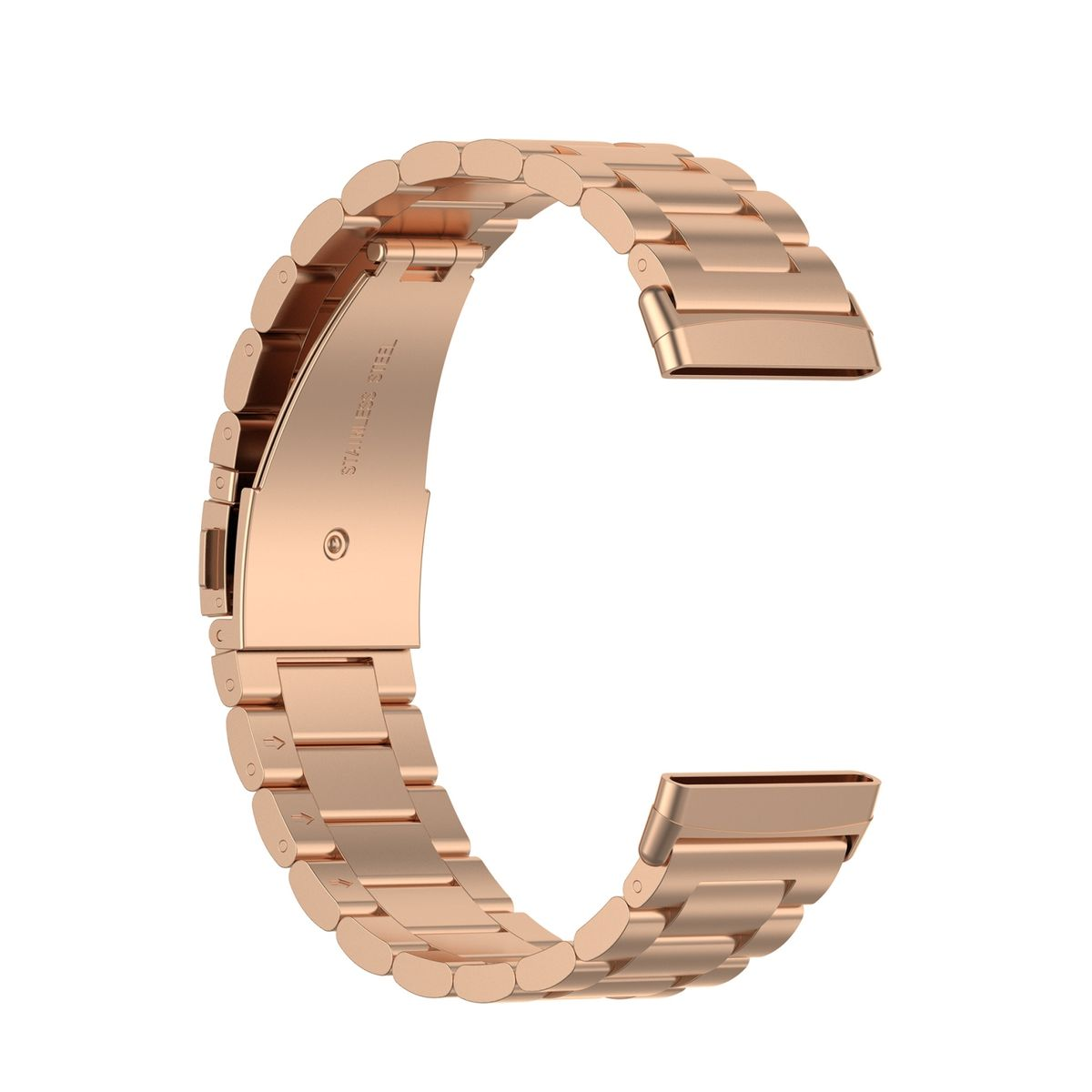 WIGENTO Stahl Metall / Sense Fitbit, 4 1 Versa 2, + Gold Design Rose + 3 Band, Ersatzarmband