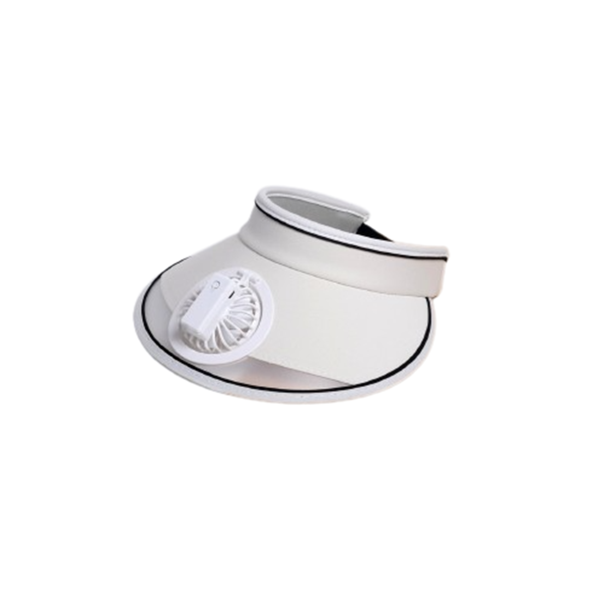 SYNTEK Fan Hut Weißer USB leerer Sonnenschutz Sonnenhut wiederaufladbarer Hut Weiß Kinder Hut Fan