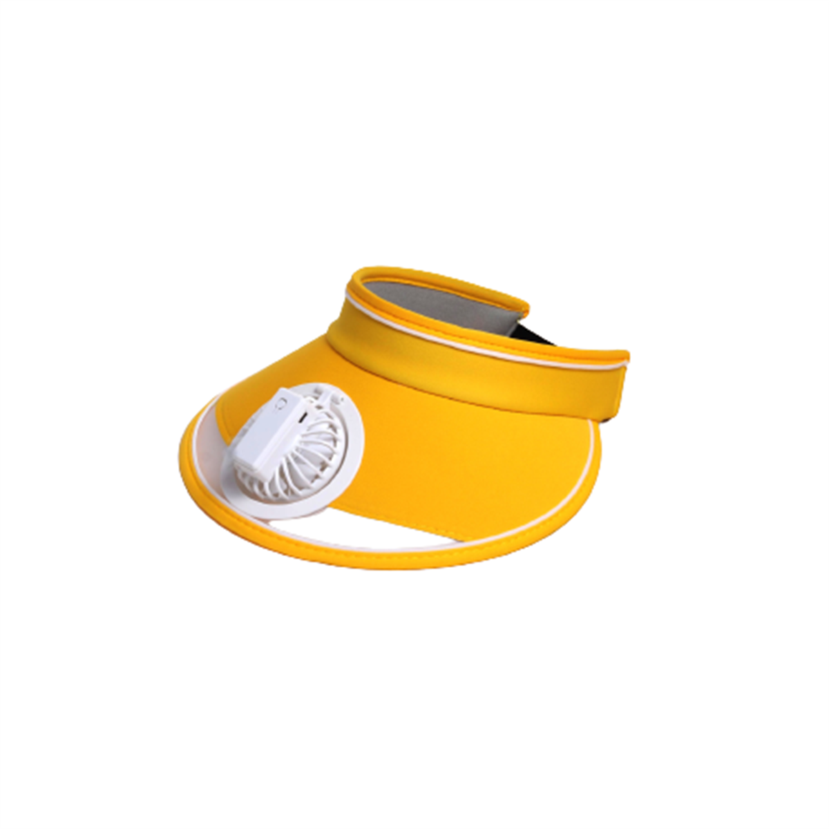 Sonnenhut Gelb Kinder USB Fan Gelbe leere Hut Lüfterkappe SYNTEK Mütze Sonnenschutz wiederaufladbare