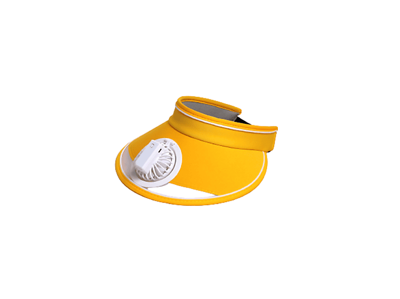 Sonnenhut Gelb Kinder USB Fan Gelbe leere Hut Lüfterkappe SYNTEK Mütze Sonnenschutz wiederaufladbare