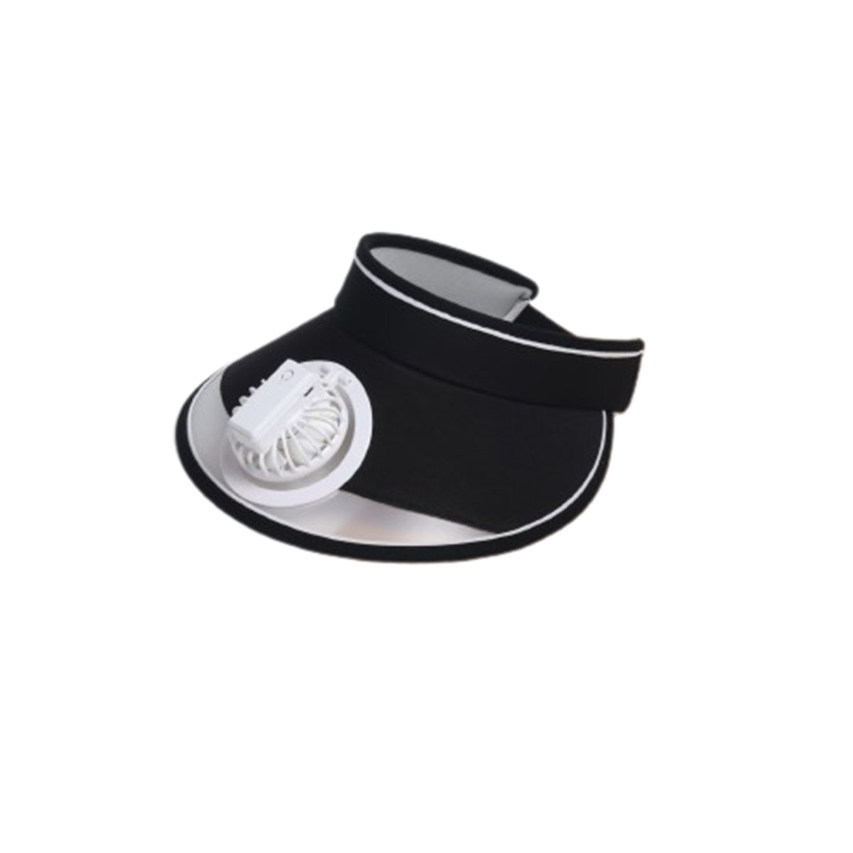 SYNTEK Fan Hut Weißer USB leerer Sonnenschutz Sonnenhut wiederaufladbarer Hut Weiß Kinder Hut Fan