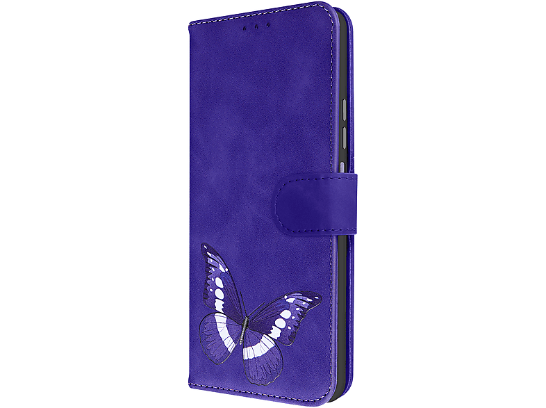 AVIZAR Butterfly Series, Bookcover, Xiaomi, Redmi Note 12 5G, Violett