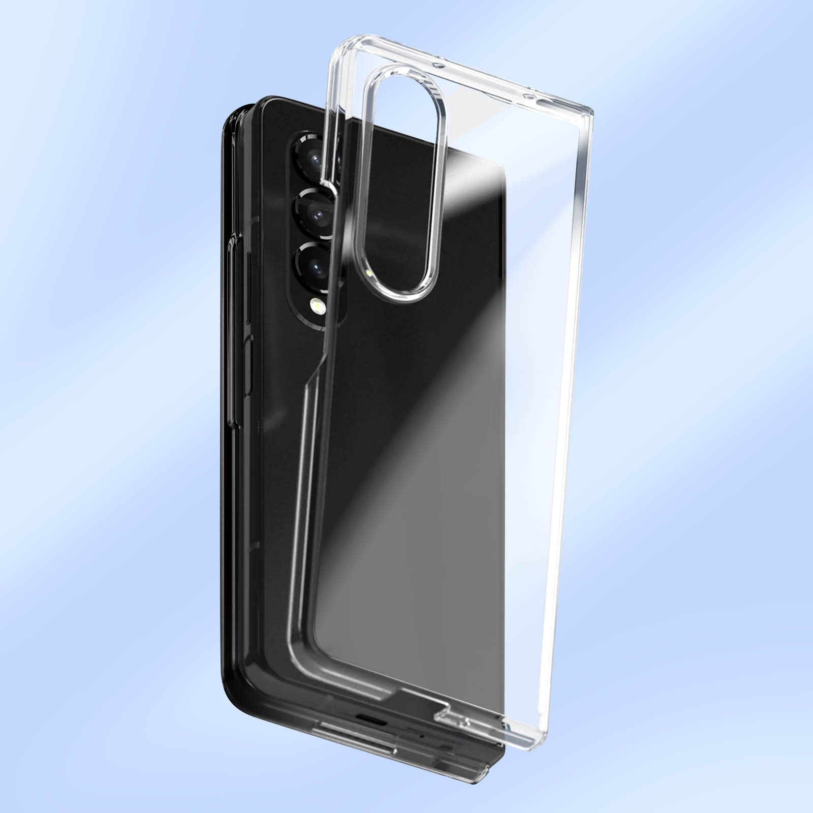 Backcover, EF-QF936CTEGWW SAMSUNG Fold 4, Series, Galaxy Z Schwarz-Transparent Samsung,