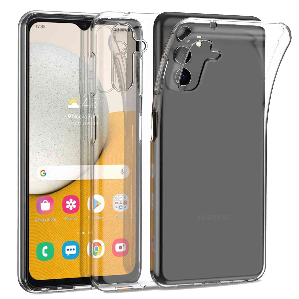 WIGENTO TPU / Samsung, M23 Hülle Silikon dünn, Backcover, robust Transparent M13 Galaxy 4G 5G