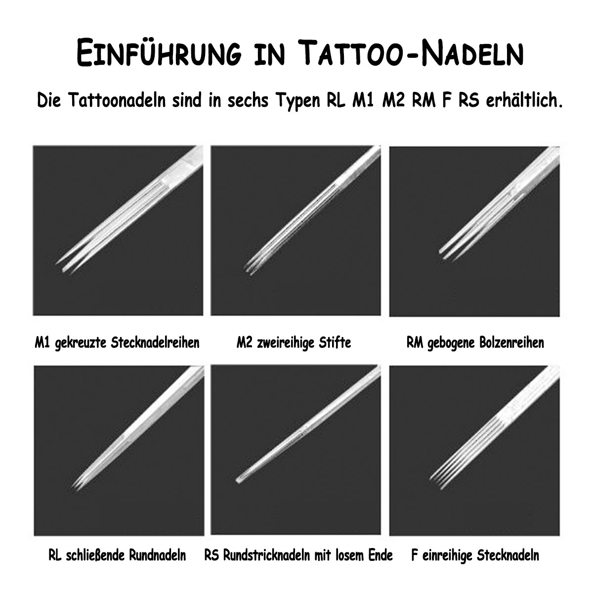 SCHEIFFY Tattoo-Nadel-Set, Einweg-Tattoo-Nadeln, 12 5RS Tätowiernadeln Nadeln Seiden-Tattoo-Nadel, 5RS
