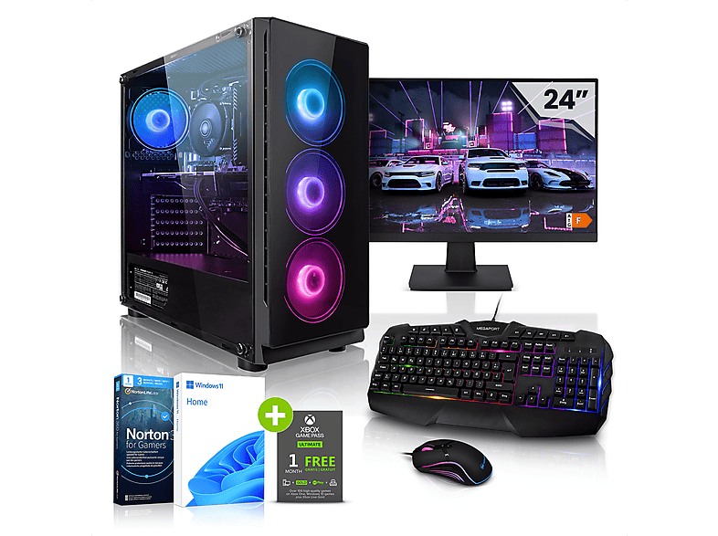 MEGAPORT Komplett Set Intel Core i513400F, PC Komplettsystem mit Core