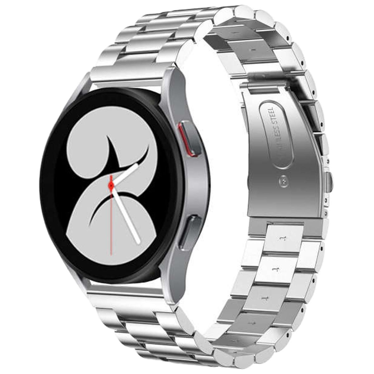 WIGENTO Deluxe Watch 43 Stahl Samsung, mm, 6 Pro Galaxy 46 5 Silber 4 6 / 44 40 / 42 4 Ersatzarmband, Classic 45mm / Watch 47 / Watch / / Armband, 5 mm mm