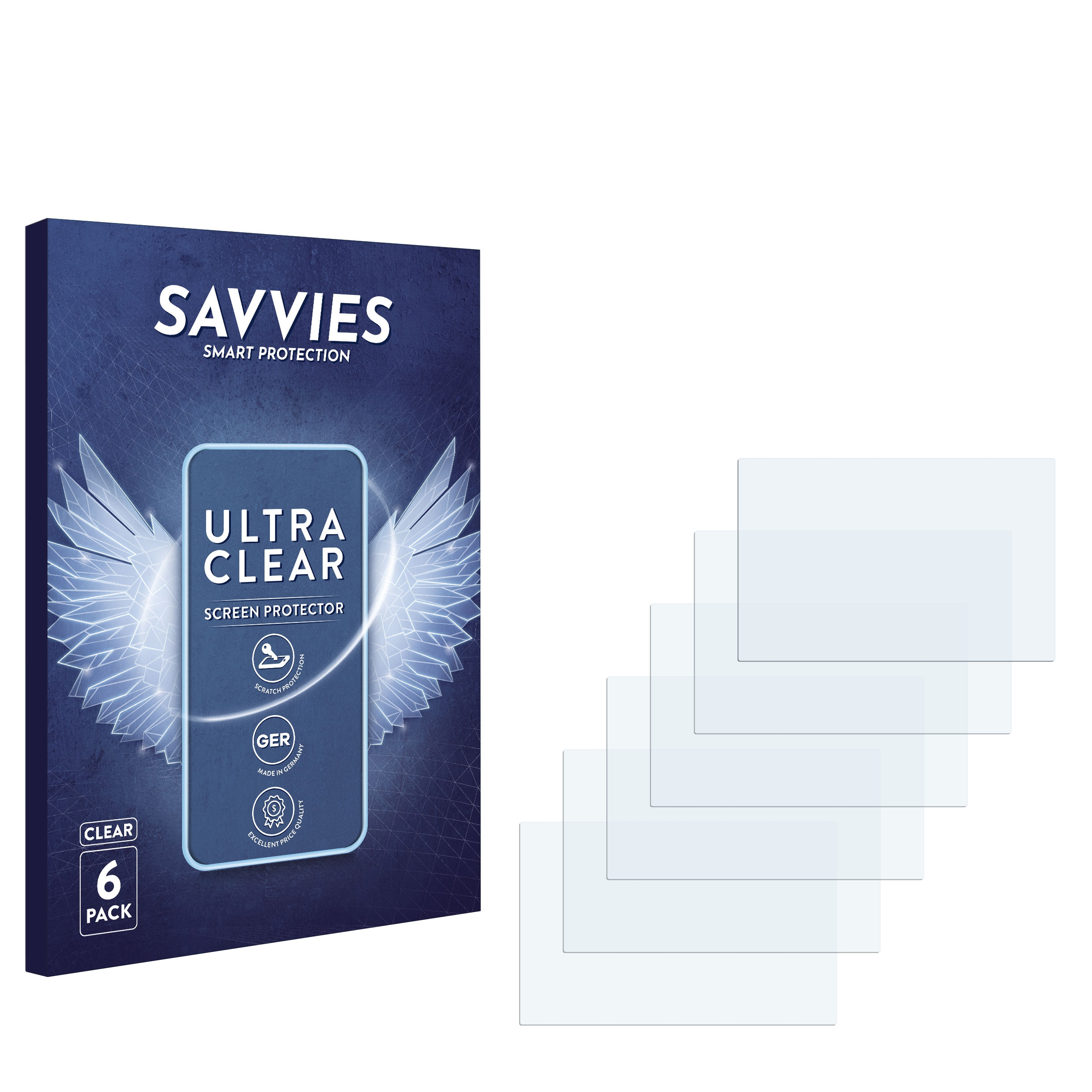 SAVVIES 6x R100) klare EOS Canon Schutzfolie(für