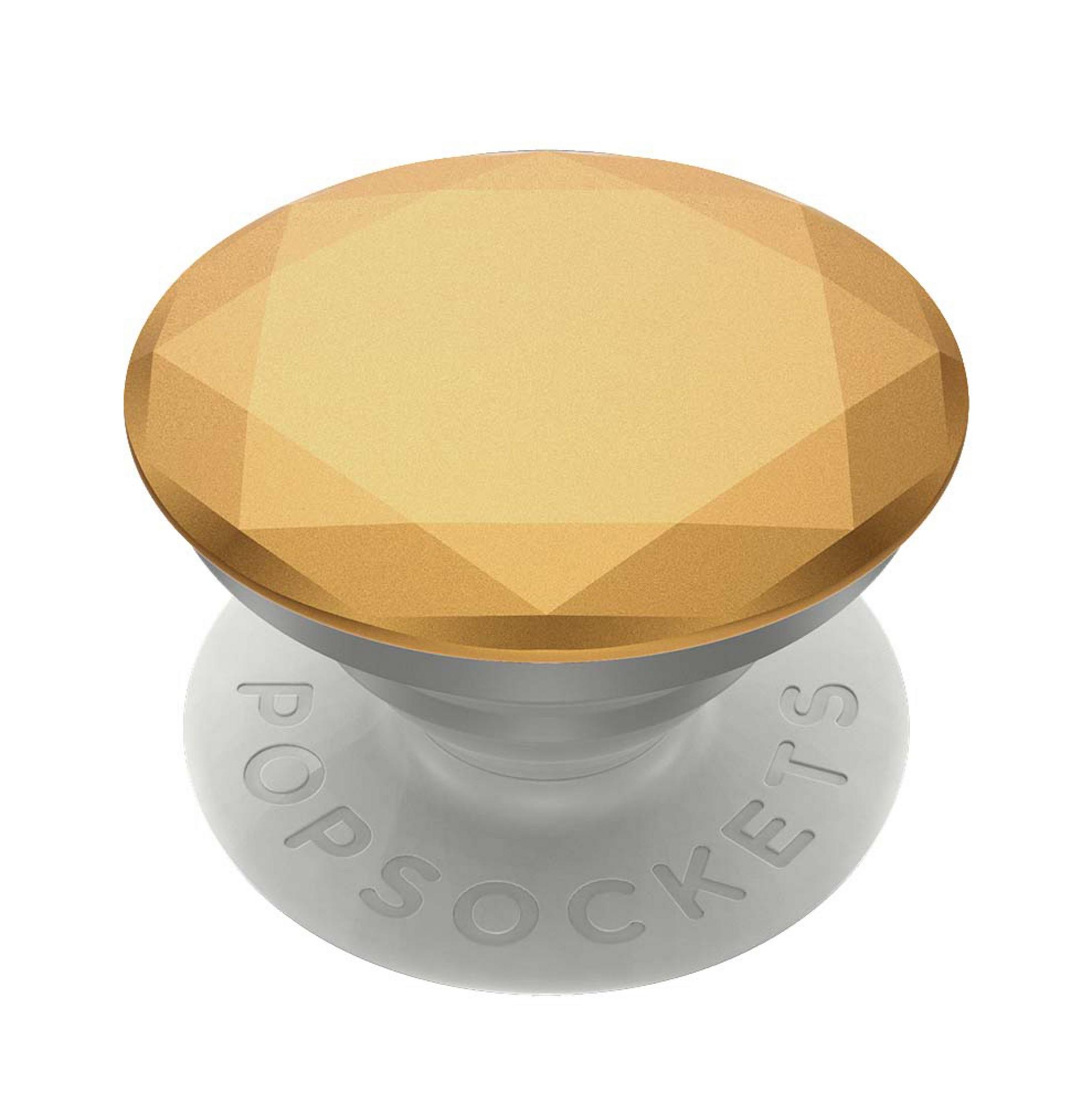 Gold Medaillon Diamond Premium für: POPSOCKETS passend Gold Metallic PopGrip Zubehör Universal Smartphone