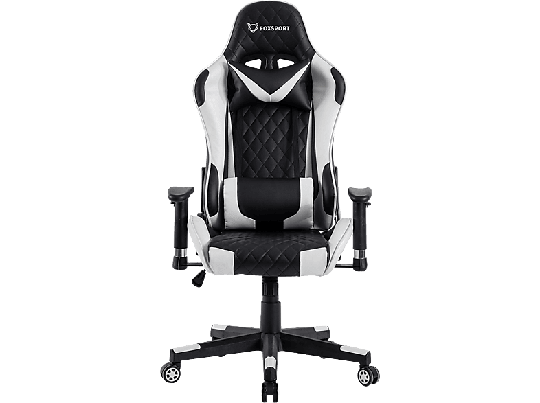 Schwarz/Weiß professioneller weiß Stuhl, Gaming-Stuhl, Gaming Verstellbarer FOXSPORT Bürostuhl,
