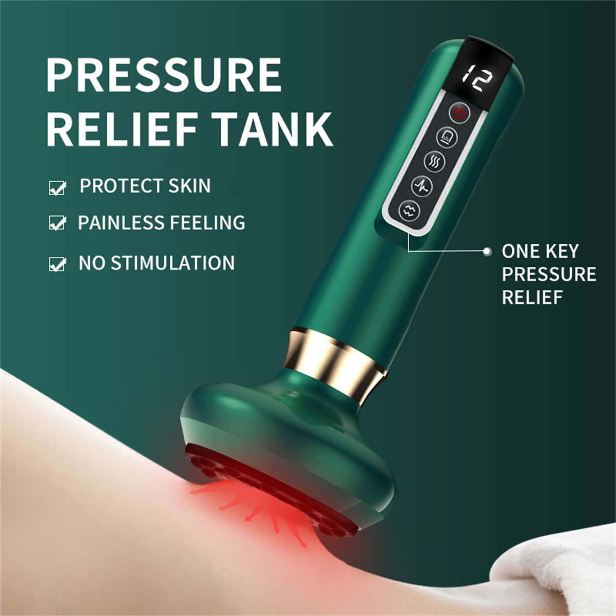 LACAMAX Intelligentes schmerzfreie Massagegerät Druckentlastung, Ein Handmassagegerat Dosenentfernung Schlüssel - zur