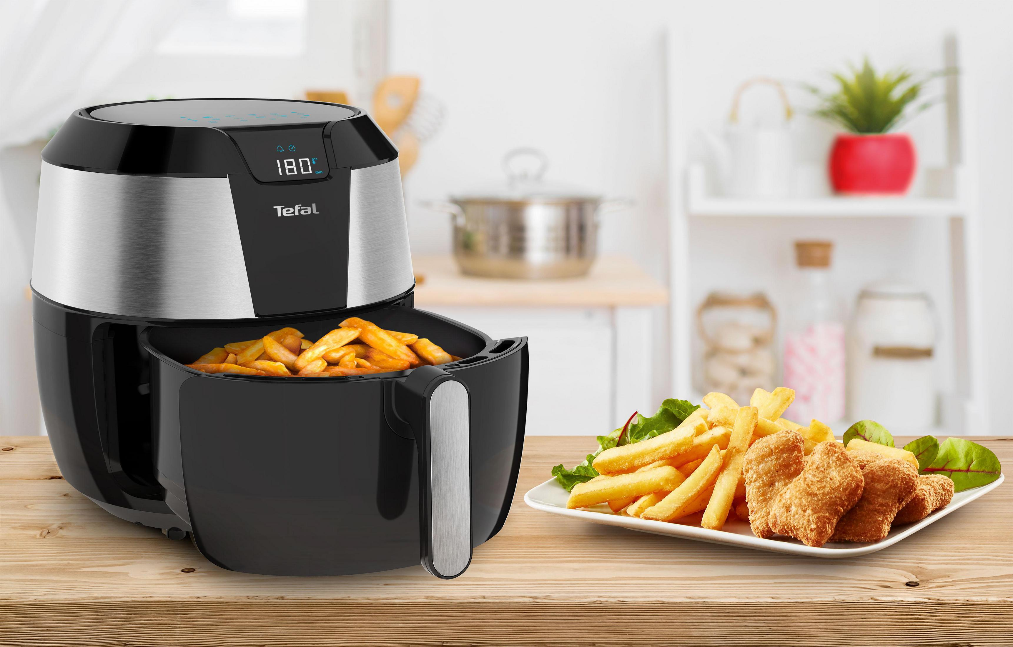 TEFAL EY Heißluftfritteuse FRY 701 1700 Watt EASY Schwarz/Edelstahl D XXL 15