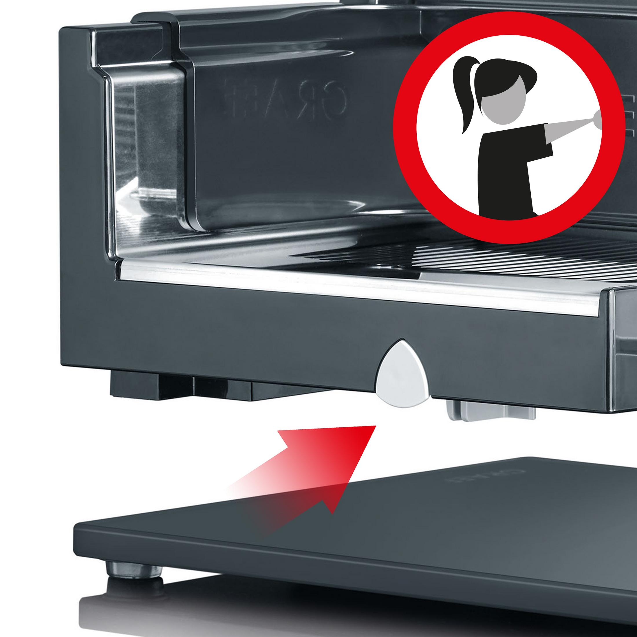 Waga kuchenna z ikoną osoby i czerwoną strzałką, wskazującą elementy użytkowania.