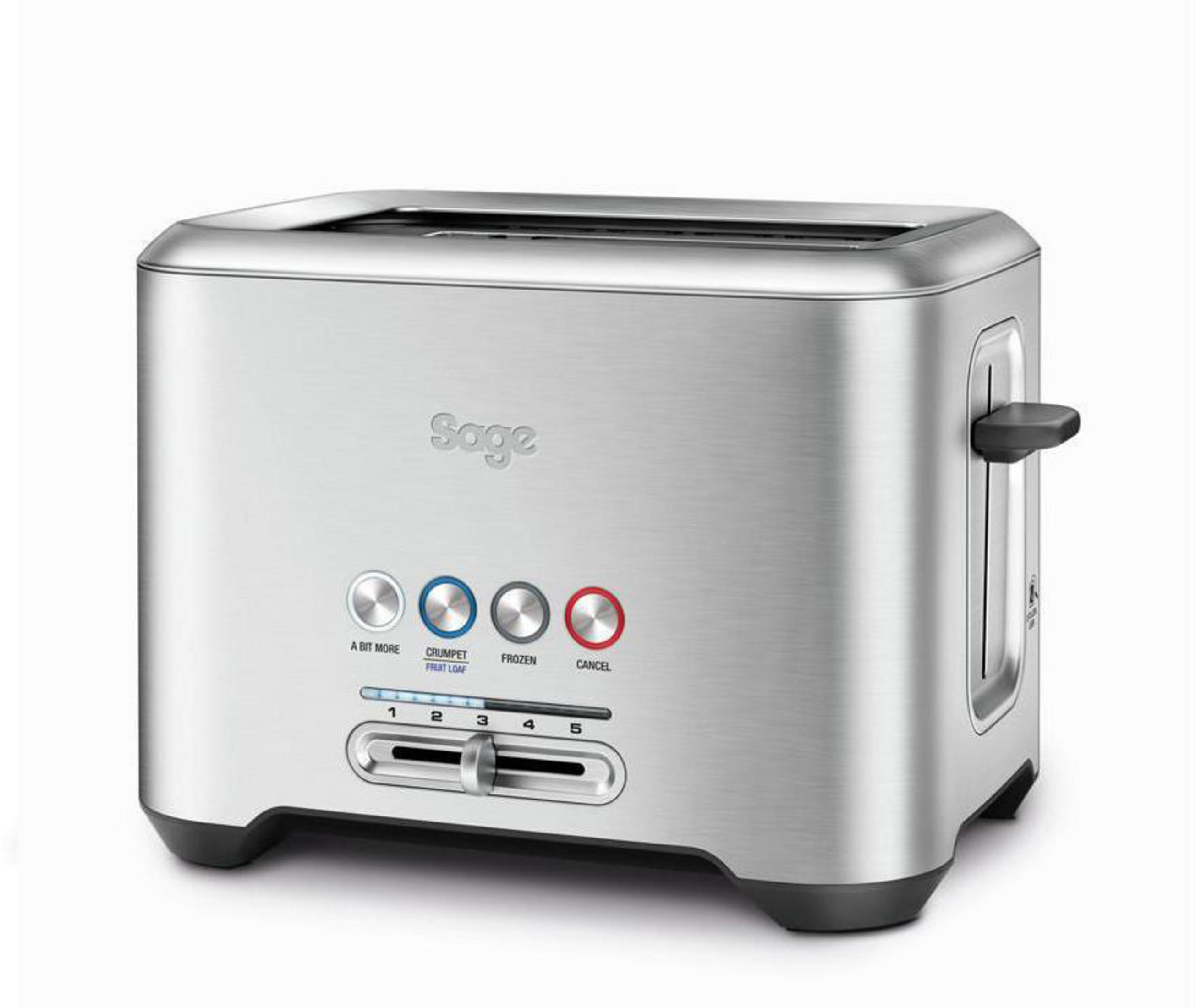 SAGE Schlitze: BIT SLICE MORE 2 Watt, Toaster (1000 STA720BSS2EEU1 2) Silber