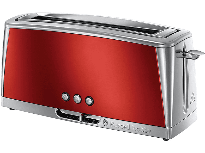 RUSSELL HOBBS 23250-56 Toaster RH RED 1) LANGSCHL. Edelstahl/Rot Schlitze: SOLAR Watt, LUNA (1420