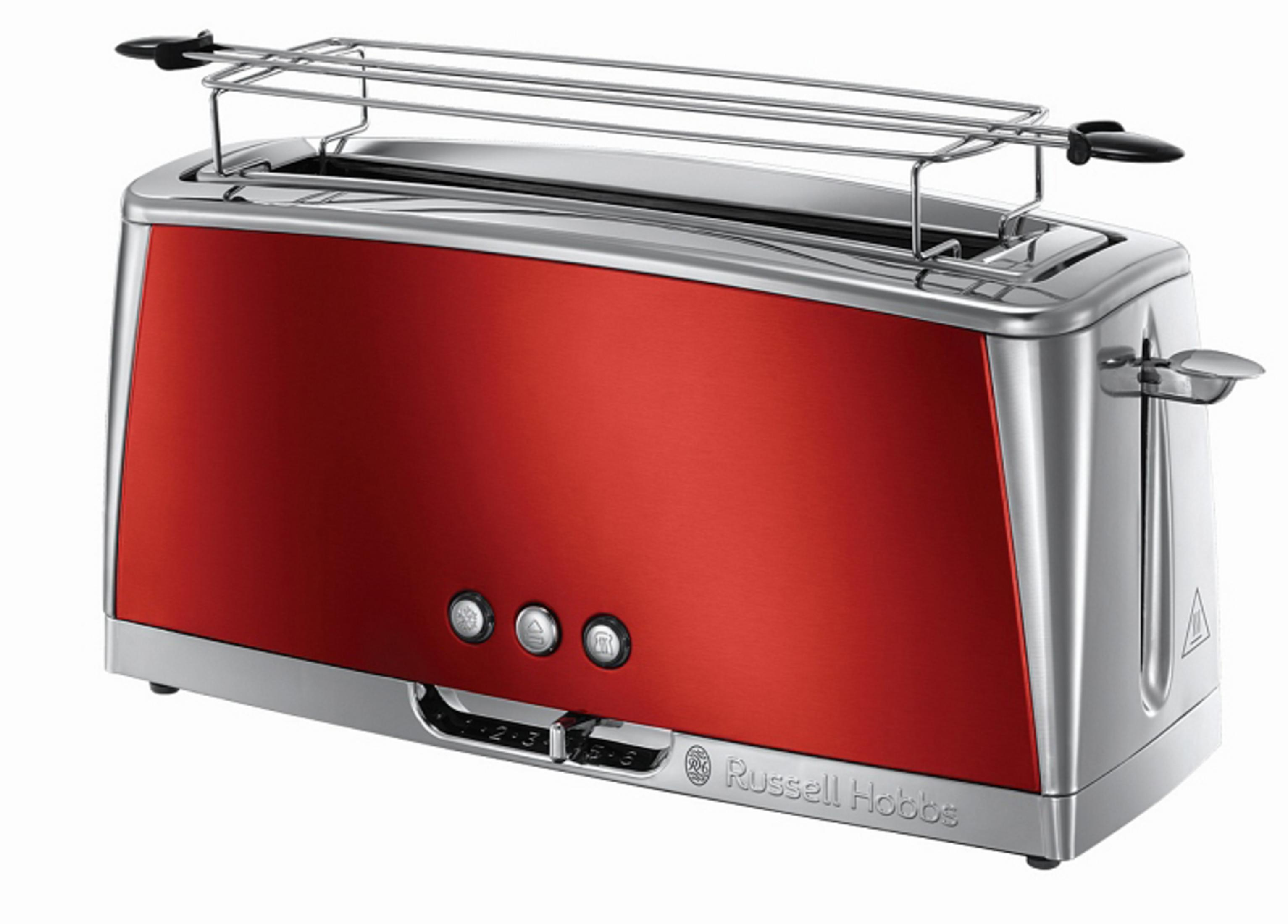 Edelstahl/Rot Toaster RH LANGSCHL. SOLAR HOBBS Schlitze: RED 23250-56 LUNA Watt, 1) RUSSELL (1420