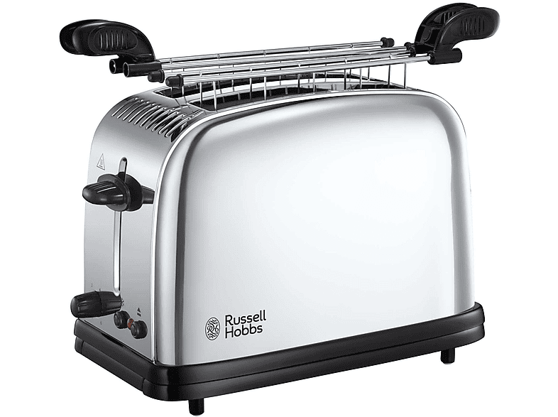 RUSSELL HOBBS 23310-57 VICTORY SANDWICHTOASTER Toaster Edelstahl/Schwarz (1200 Watt, Schlitze: 2)