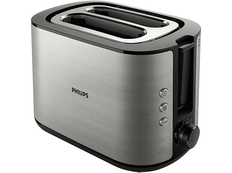 Toaster 950W Watt, HD2650/90 EDELSTAHL 2) Edelstahl (950 Schlitze: 2-SCHLITZ PHILIPS