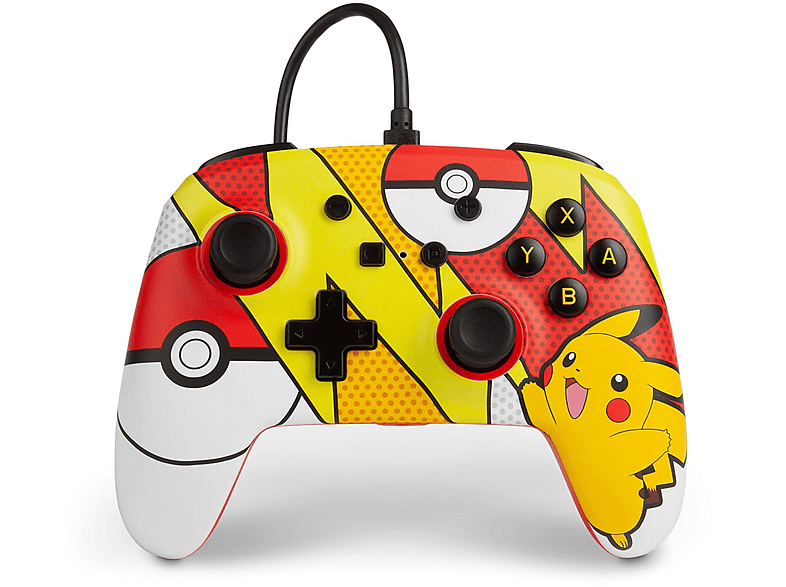 POWER A PA1518905-01 NSW WIRED CONTROLLER PIKACHU POPART Controller Rot/Gelb